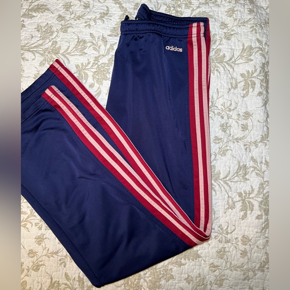 Vintage y2k Adidas Track Jogger Warmup 3 Stripe Sweat Pants size large